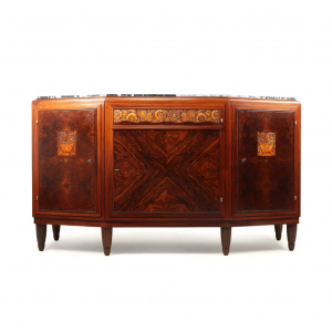 Art Deco Sideboard in Amboyna and Rosewood Paris - c1925
