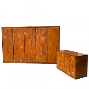 Chest Of Drawers in Pecary leather by Tito Agnoli for Caleido Poltrona Frau