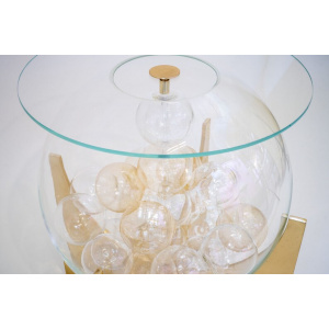 Murano End Table Brass