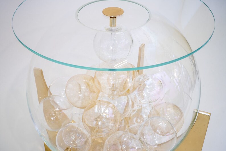 Murano End Table Brass
