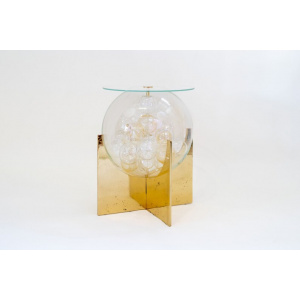 Murano End Table Brass