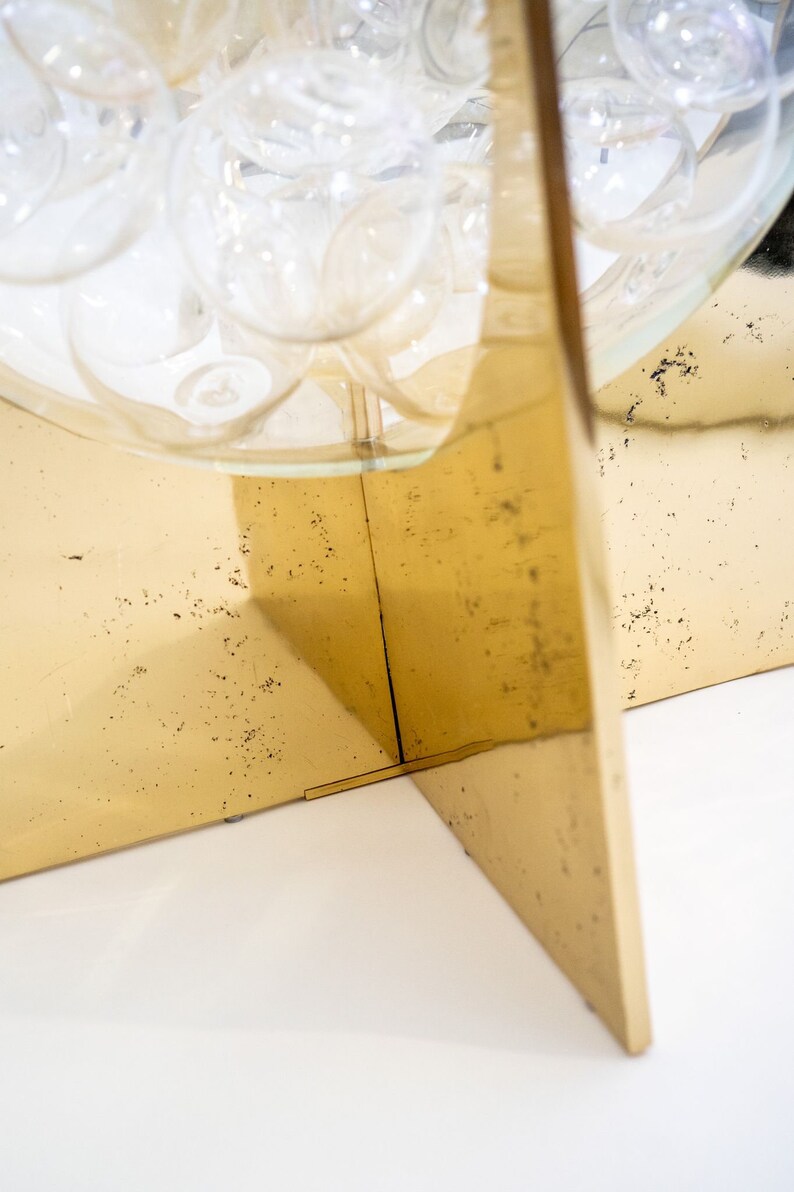 Murano End Table Brass