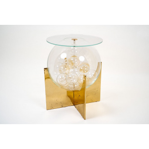 Murano End Table Brass