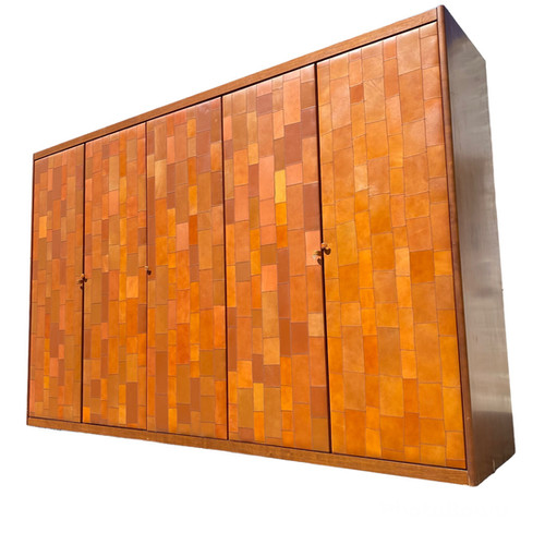 Pecari leather Wardrobe by Tito Agnoli for Caleido Poltrona Frau