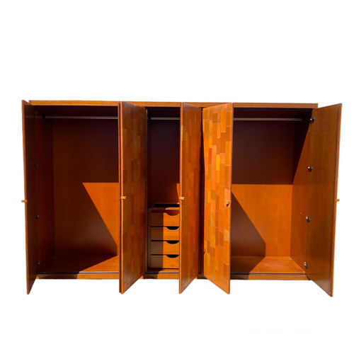 Pecari leather Wardrobe by Tito Agnoli for Caleido Poltrona Frau