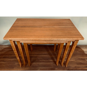 Set of 3 1960s English Stackable Teak Nest of Tables