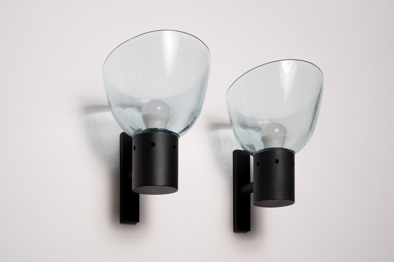Unique Pair of Sconces Wall Lights Burnished Brass Seguso