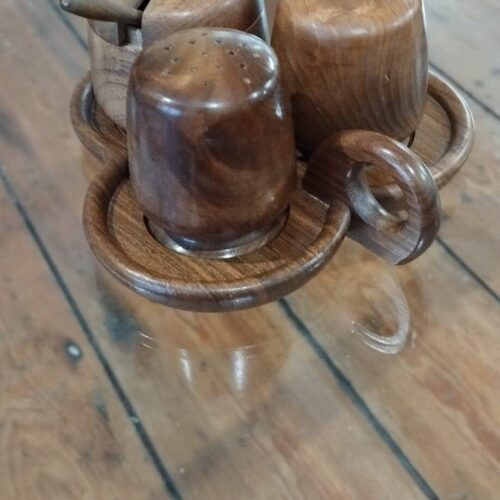Vintage Swedish Teak Cruet Set