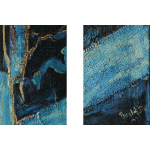 Roald Ditmer, Abstract Composition, Oil Diptych on Canvas, Framed