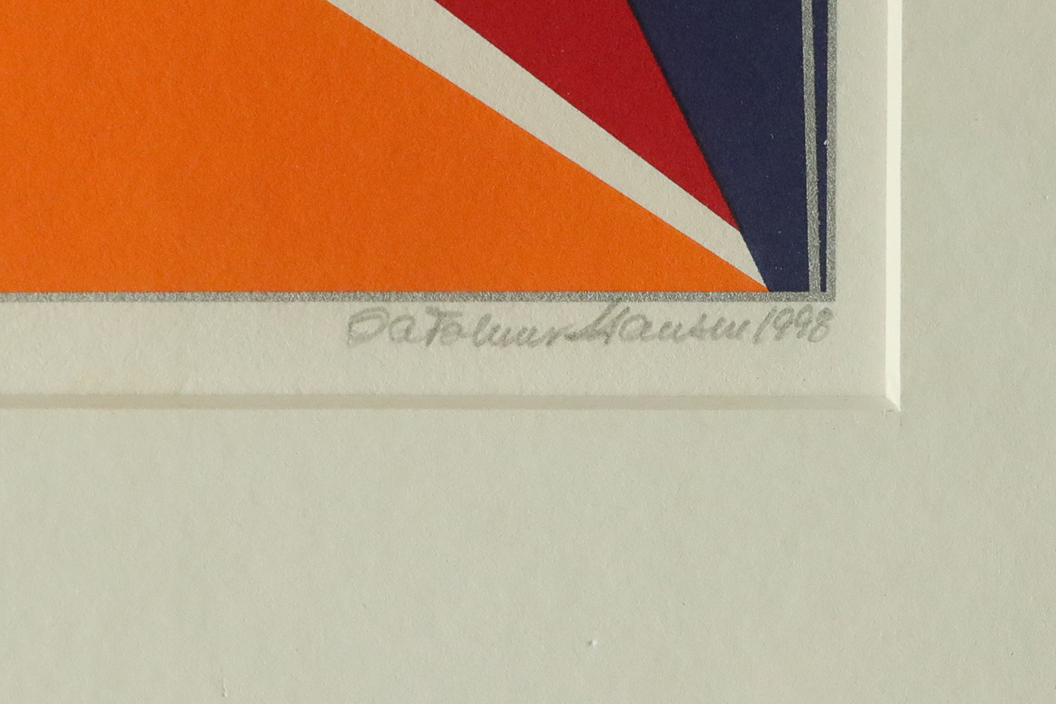 Ole Folmer Hansen, Composition, Serigraph, 1998, Framed