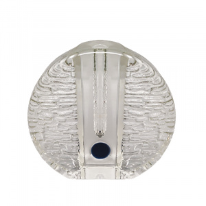 1970s Gorgeous Walther Glass Bullseye Vase by Heiner Düsterhaus. Made in Germany