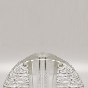 1970s Gorgeous Walther Glass Bullseye Vase by Heiner Düsterhaus. Made in Germany