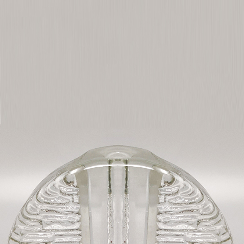 1970s Gorgeous Walther Glass Bullseye Vase by Heiner Düsterhaus. Made in Germany