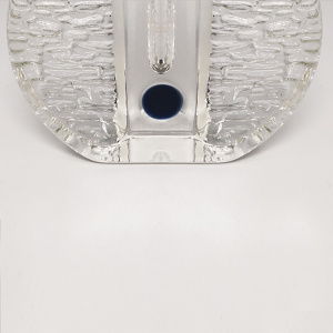 1970s Gorgeous Walther Glass Bullseye Vase by Heiner Düsterhaus. Made in Germany