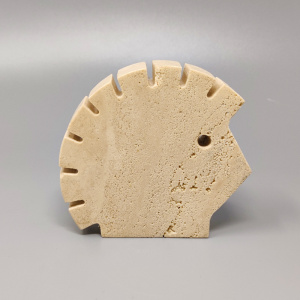1970s Original Big Travertine Hedgehog Sculpture by Enzo Mari for F.lli Mannelli