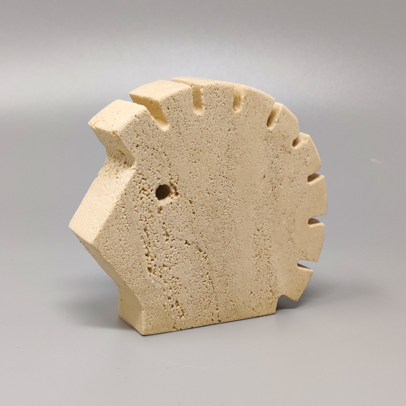 1970s Original Big Travertine Hedgehog Sculpture by Enzo Mari for F.lli Mannelli