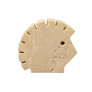 1970s Original Big Travertine Hedgehog Sculpture by Enzo Mari for F.lli Mannelli
