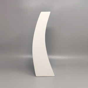 1970s Gorgeous White Space Age Vase in Ceramic by Franco Pozzi. Made in Italy