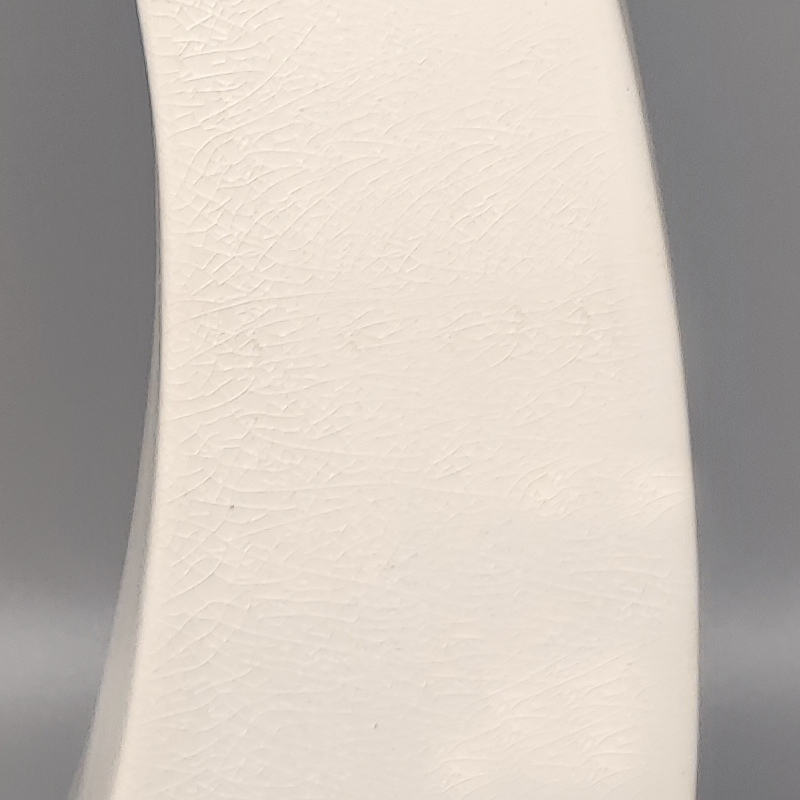 1970s Gorgeous White Space Age Vase in Ceramic by Franco Pozzi. Made in Italy