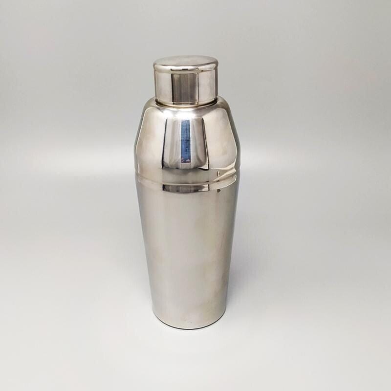 1970s Cocktail Shaker by Guy Degrenne in Stainless Steel. Made in France