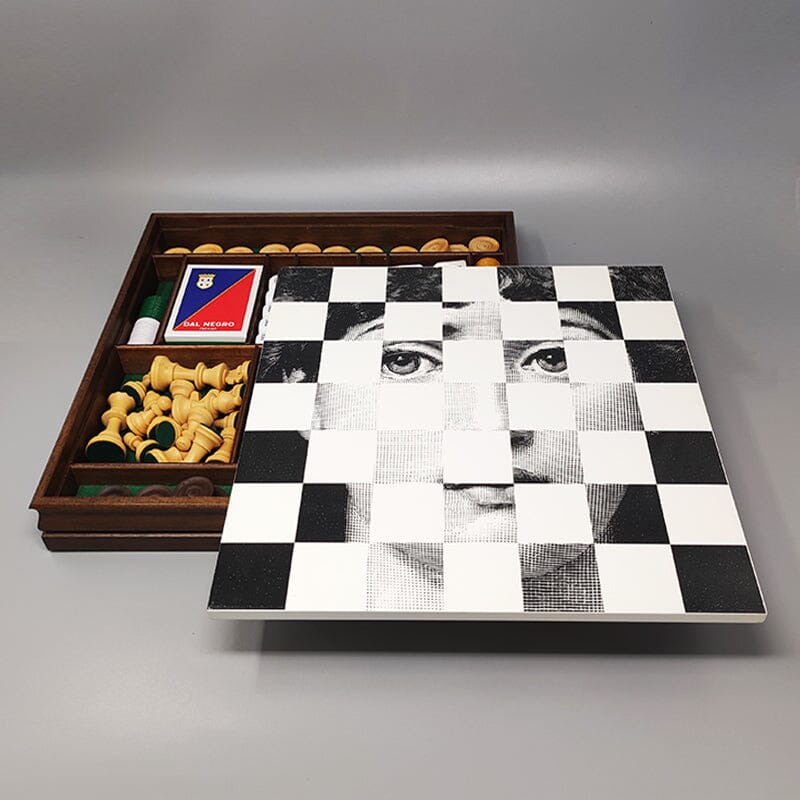 1970s Gorgeous Piero Fornasetti Board Game Set. Made in Italy
