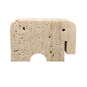 1970s Original Travertine Elephant Sculpture by Enzo Mari for F.lli Mannelli