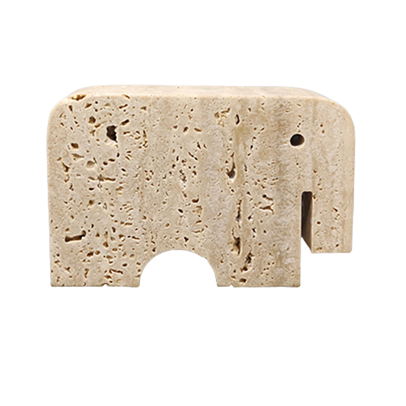 1970s Original Travertine Elephant Sculpture by Enzo Mari for F.lli Mannelli