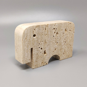 1970s Original Travertine Elephant Sculpture by Enzo Mari for F.lli Mannelli