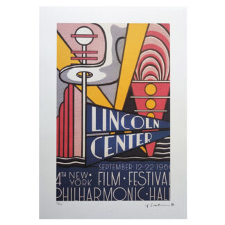 1980s Original Stunning Roy Lichtenstein "Lincoln Center" Limited Edition Lithograph