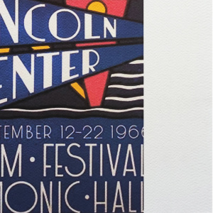 1980s Original Stunning Roy Lichtenstein "Lincoln Center" Limited Edition Lithograph