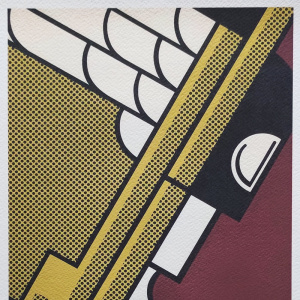 1980s Original Stunning Roy Lichtenstein "Salute To Aviation Corlett 63" Limited Edition Lithograph