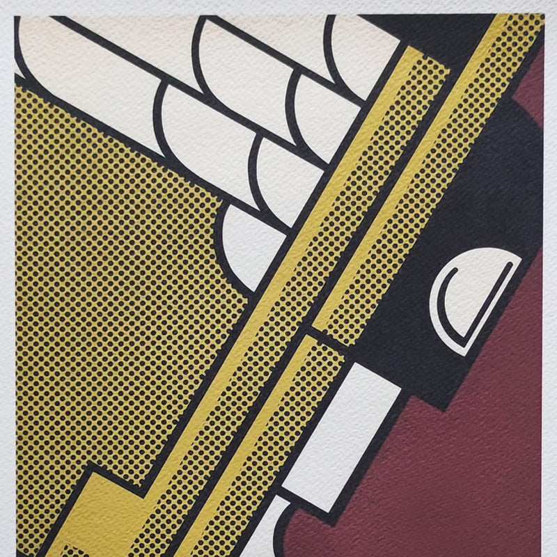 1980s Original Stunning Roy Lichtenstein "Salute To Aviation Corlett 63" Limited Edition Lithograph