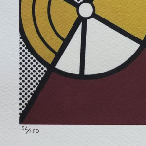 1980s Original Stunning Roy Lichtenstein "Salute To Aviation Corlett 63" Limited Edition Lithograph