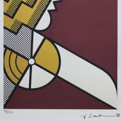 1980s Original Stunning Roy Lichtenstein "Salute To Aviation Corlett 63" Limited Edition Lithograph - Image 4
