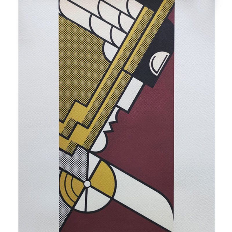 1980s Original Stunning Roy Lichtenstein "Salute To Aviation Corlett 63" Limited Edition Lithograph