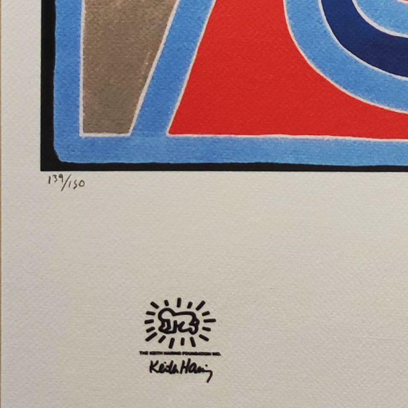 1990s Original Gorgeous Keith Haring Limited Edition Lithograph