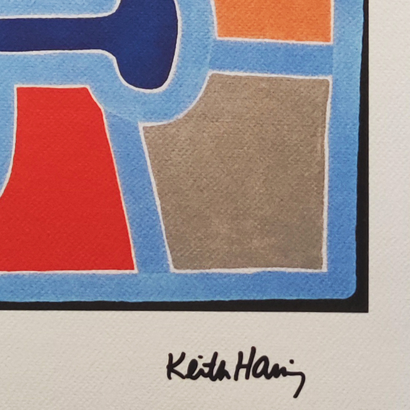 1990s Original Gorgeous Keith Haring Limited Edition Lithograph