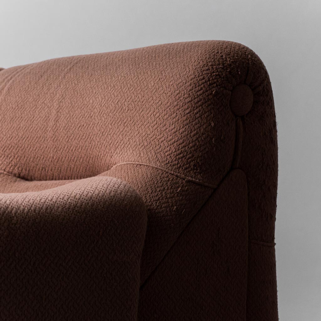 Rezia Sofa 7 Modules Brown Fabric Emilio Guarnacci 1p 70s Vintage Modern