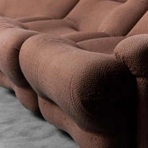 Rezia Sofa 7 Modules Brown Fabric Emilio Guarnacci 1p 70s Vintage Modern