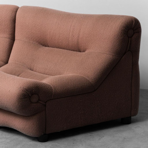Rezia Sofa 7 Modules Brown Fabric Emilio Guarnacci 1p 70s Vintage Modern