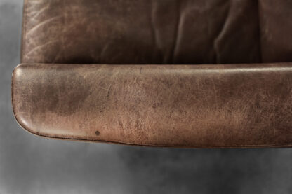 Vintage Mid-Century Scandinavian Danish Modern Brown Leather 3-Seater Sofa, 1970s - Image 19