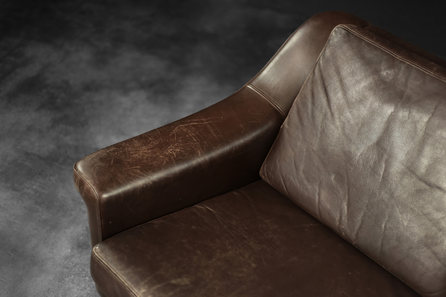 Vintage Mid-Century Scandinavian Danish Modern Brown Leather 3-Seater Sofa, 1970s