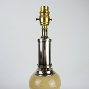 Peach Resin and Chrome Table Lamp, 1970s