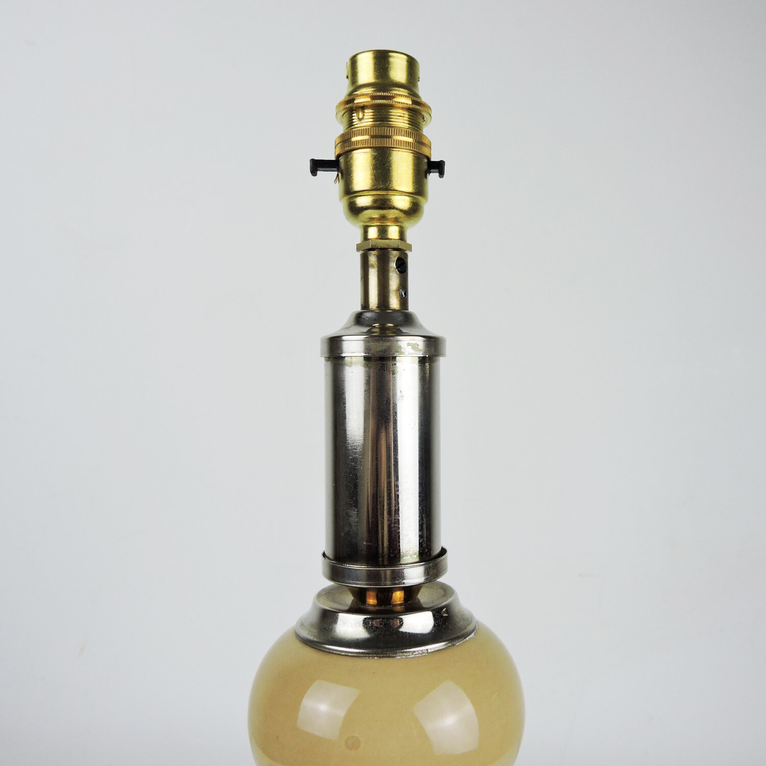 Peach Resin and Chrome Table Lamp, 1970s