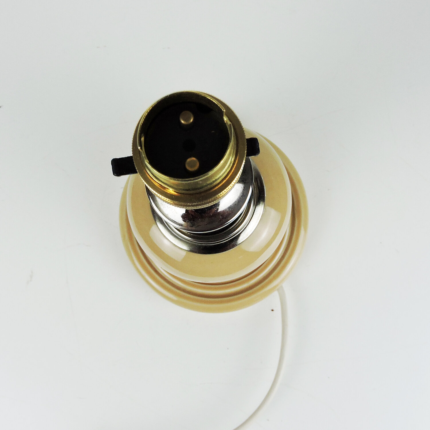 Peach Resin and Chrome Table Lamp, 1970s