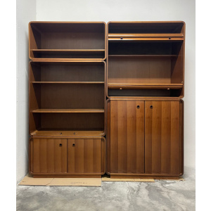 shelf Unit Italian National Walnut of 1970 Made by Company Mobilia