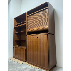 shelf Unit Italian National Walnut of 1970 Made by Company Mobilia