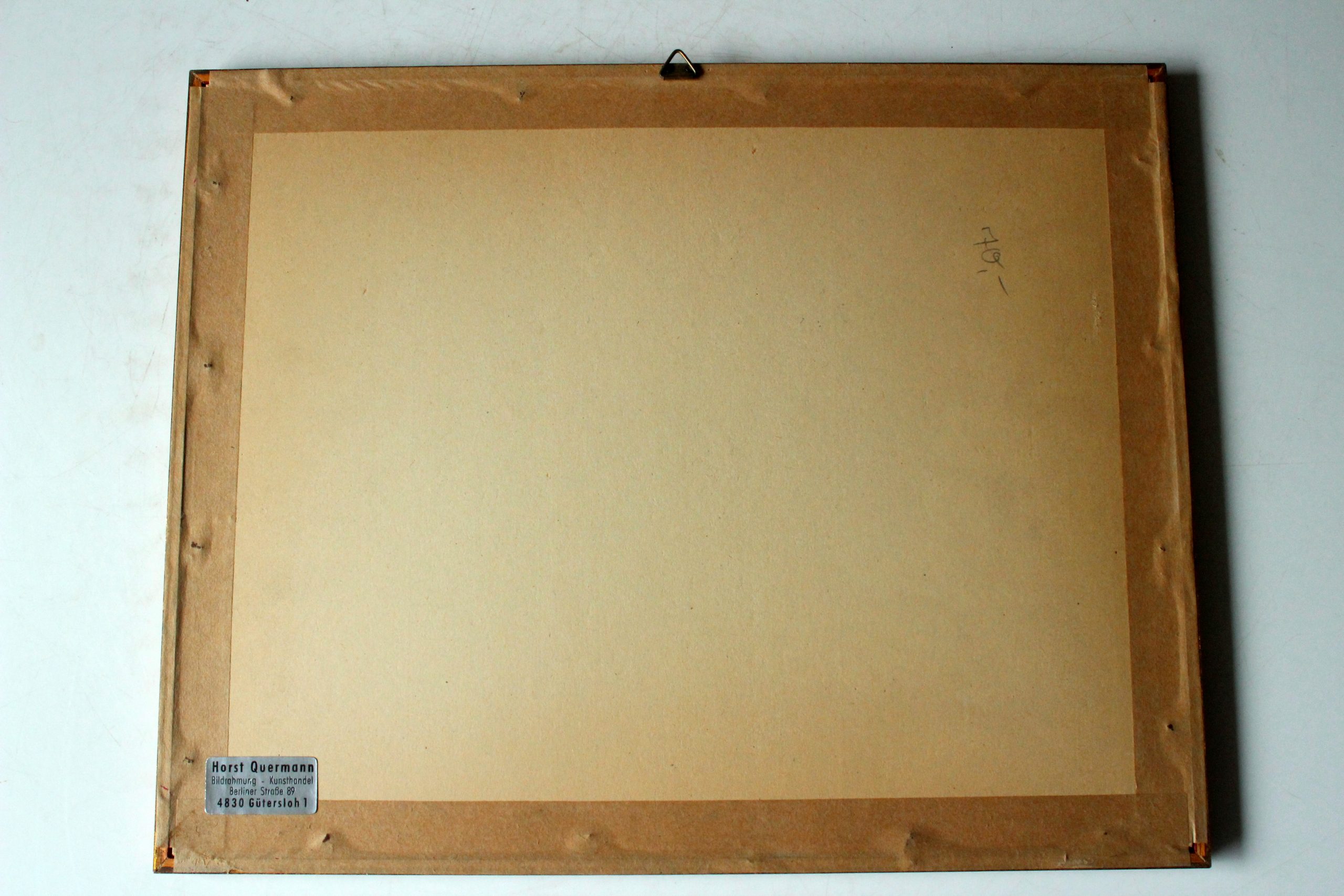 2 old professionally framed lithographs, vintage from the 50s