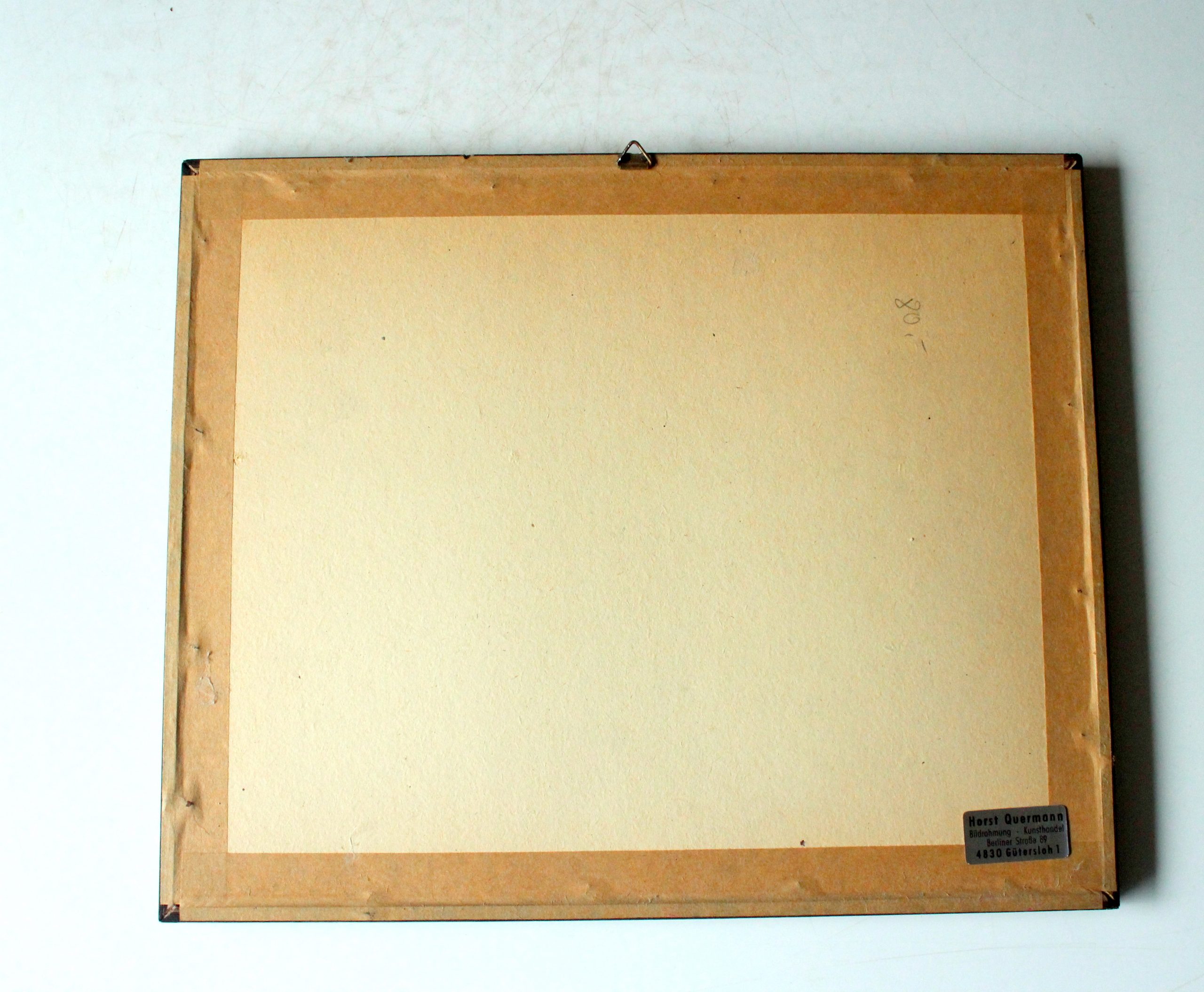 2 old professionally framed lithographs, vintage from the 50s