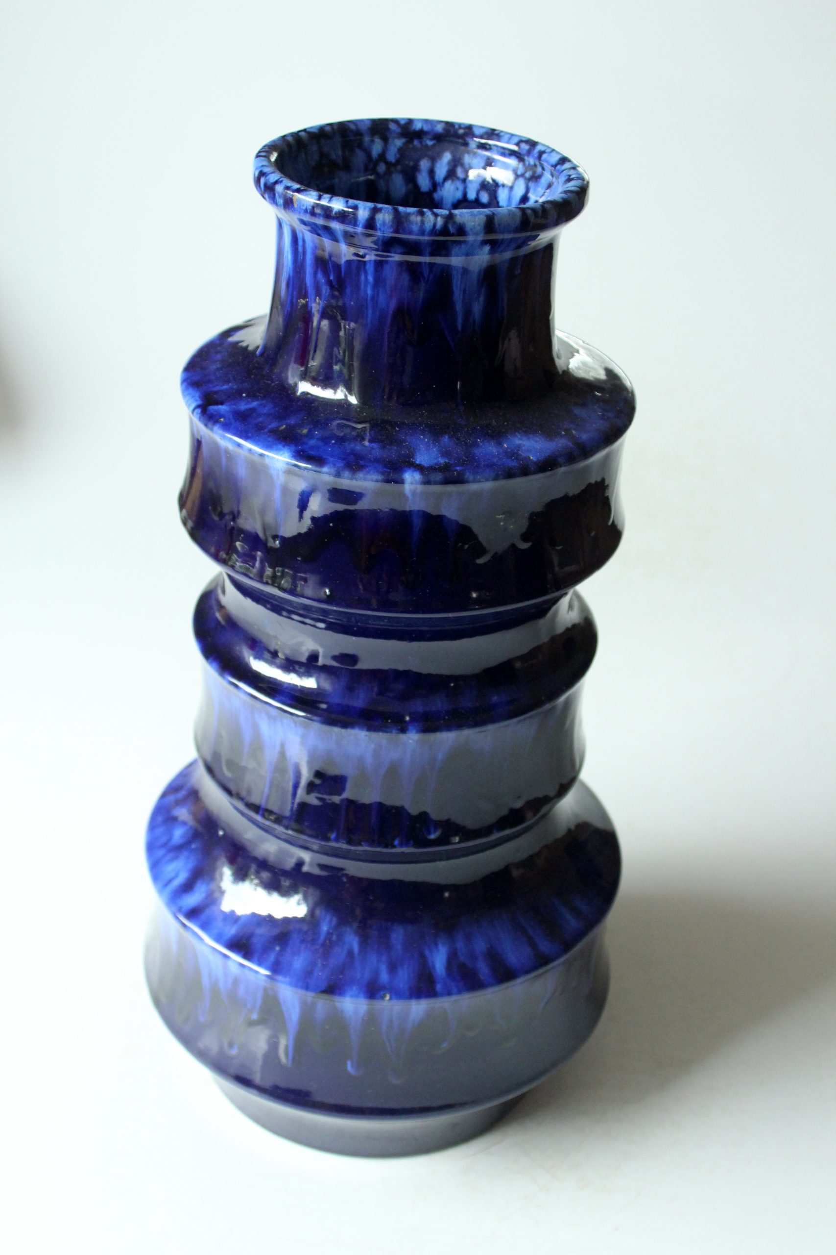 Rare floor vase made by Scheurich, marked 267-38 in Fat Lava style, vintage from the 1970s